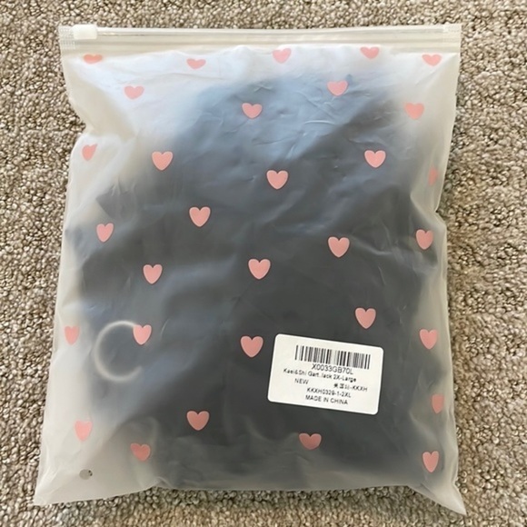 NWT - Kaei & Shi Black Sheer Garter 4 Piece Thong Lingerie Set - Picture 2 of 8